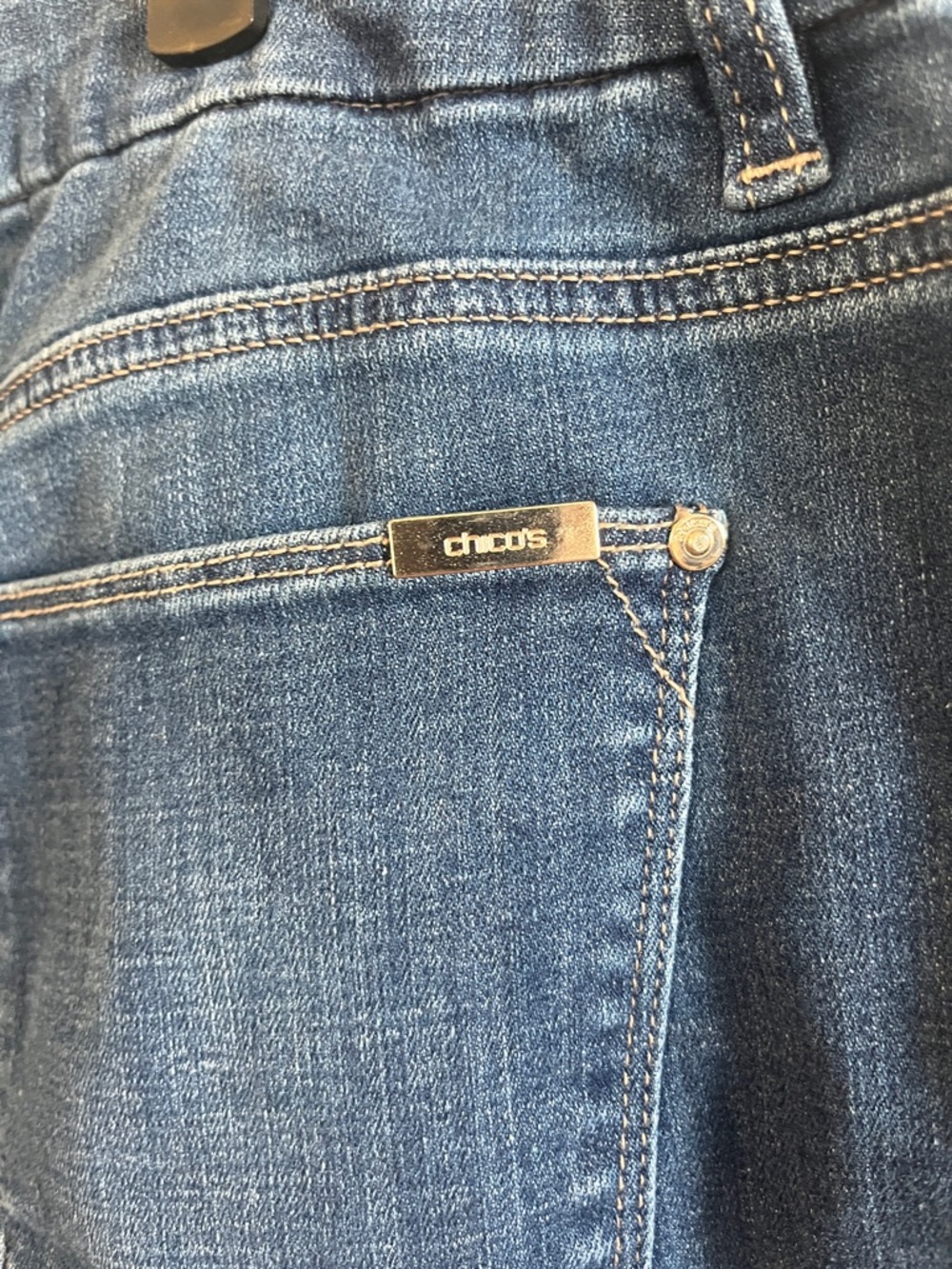 Chico's Dark Blue slim leg Jeans - Picture 4 of 5